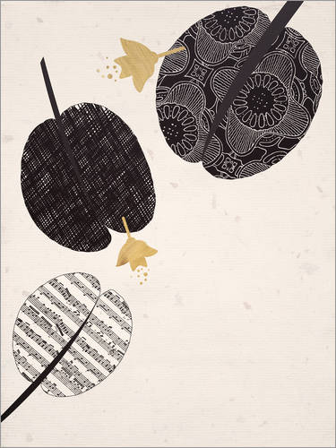 Poster Abstrakte Blätter