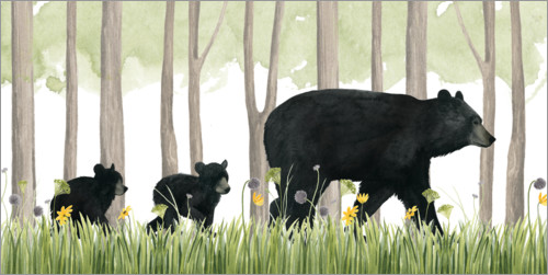 Poster Kinder des Waldes - Bären