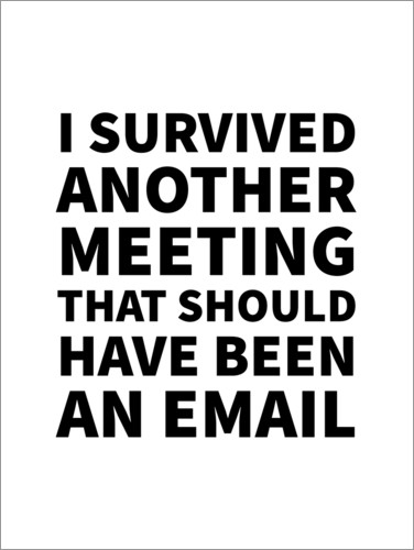 Poster I survived another meeting