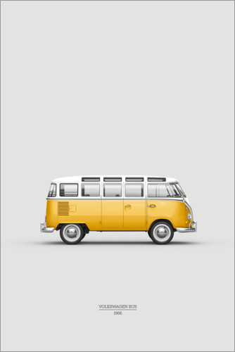 Poster Gelber Bus