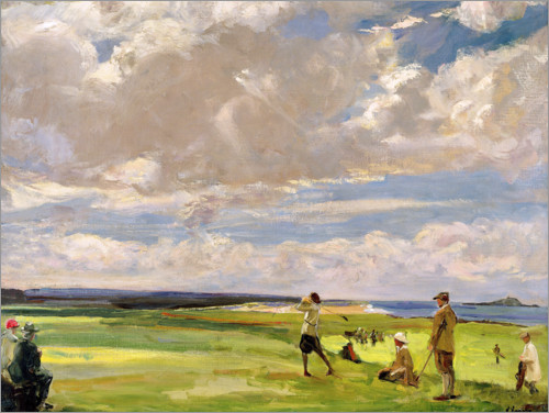 Poster Lady Astor beim Golfspielen auf North Berwick