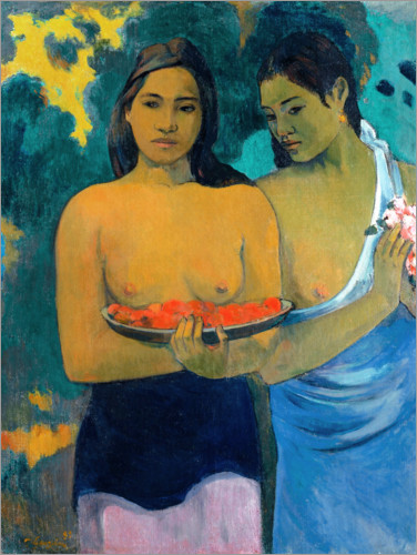 Poster Zwei Frauen aus Tahiti