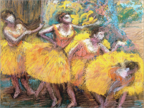 Poster Tänzerinen in Zitrone und rosa