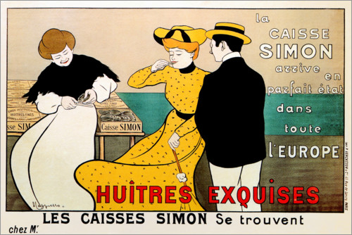 Poster Exquisite Austern (französisch)