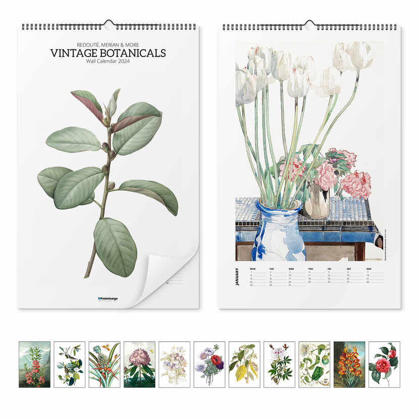 Wandkalender Vintage Botanicals 2022