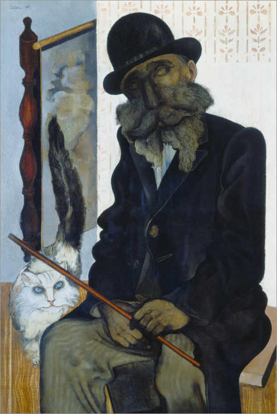 Poster Herr Cleron, der Katzenzüchter