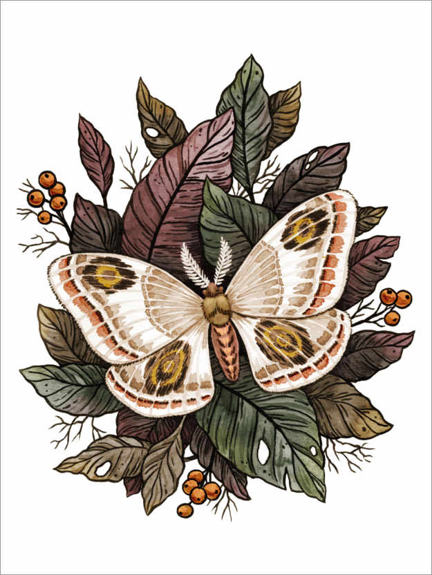 Poster Herbstmotte