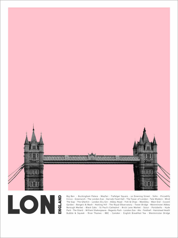 Poster Sehenswürdigkeiten in London III