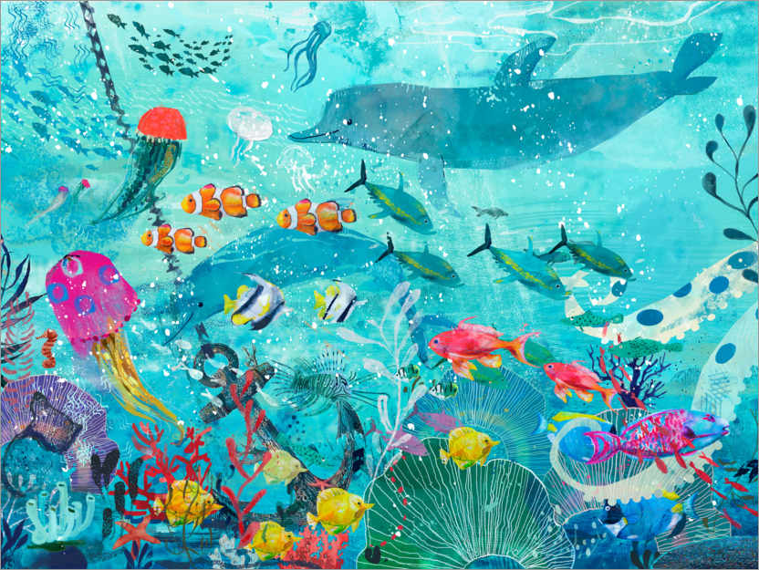 Poster Farbenfrohe Unterwasserwelt