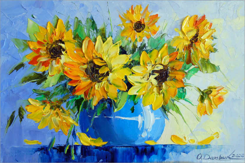 Poster Ein Strauß Sonnenblumen