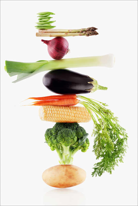 Poster Gemüse im Gleichgewicht