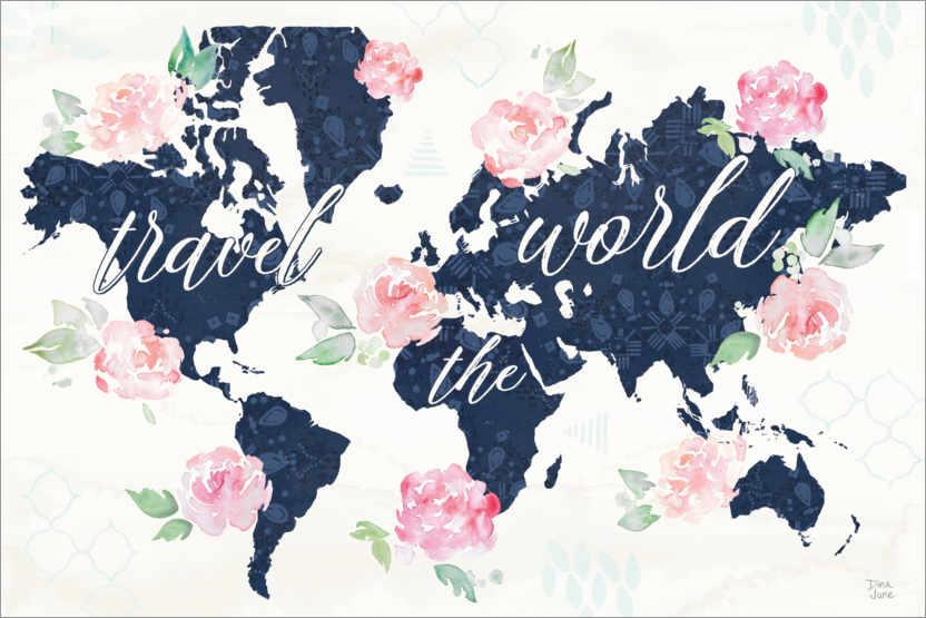 Poster Travel the world map