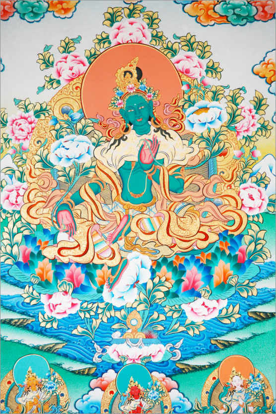 Poster Grüne Tara, Symbol des Wohlstands