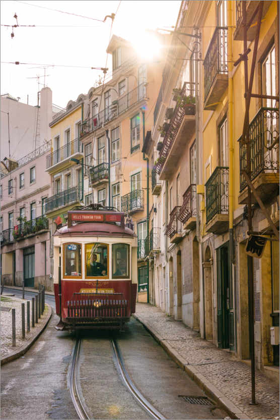 Poster Straßenbahn in Lissabon