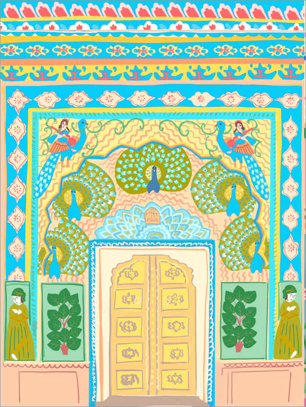 Poster Peacock Gate in Jaipur