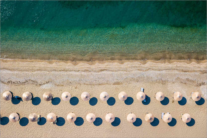 Poster Sonnenschirme am Strand