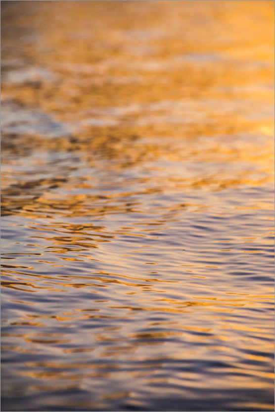 Poster Sonnenuntergang reflektiert im Ozean