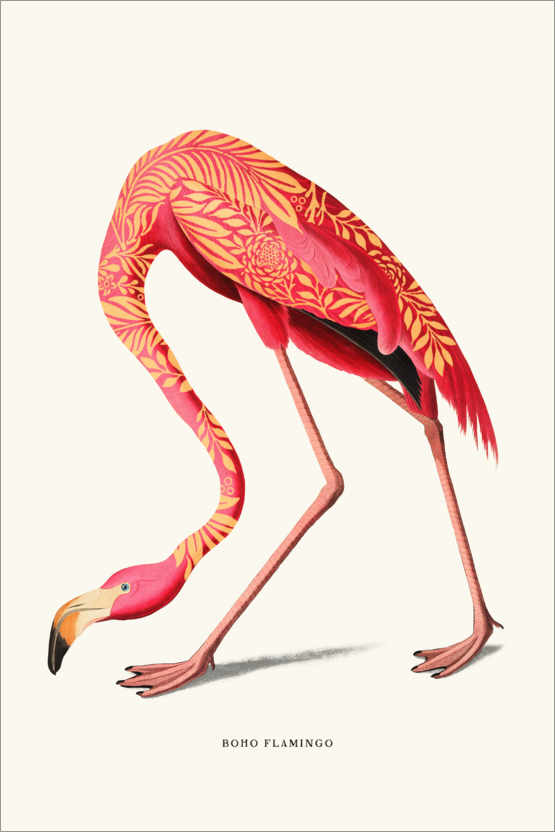 Poster Boho Flamingo