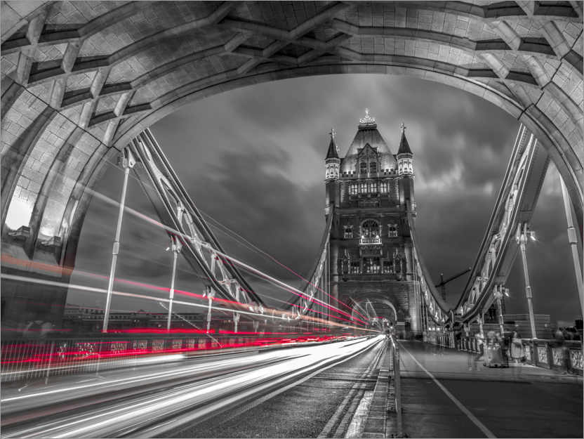 Poster Tower Bridge Strip Lights, London