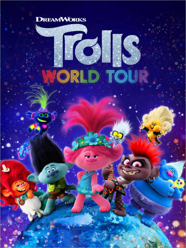Poster Trolls World Tour - Around the globe