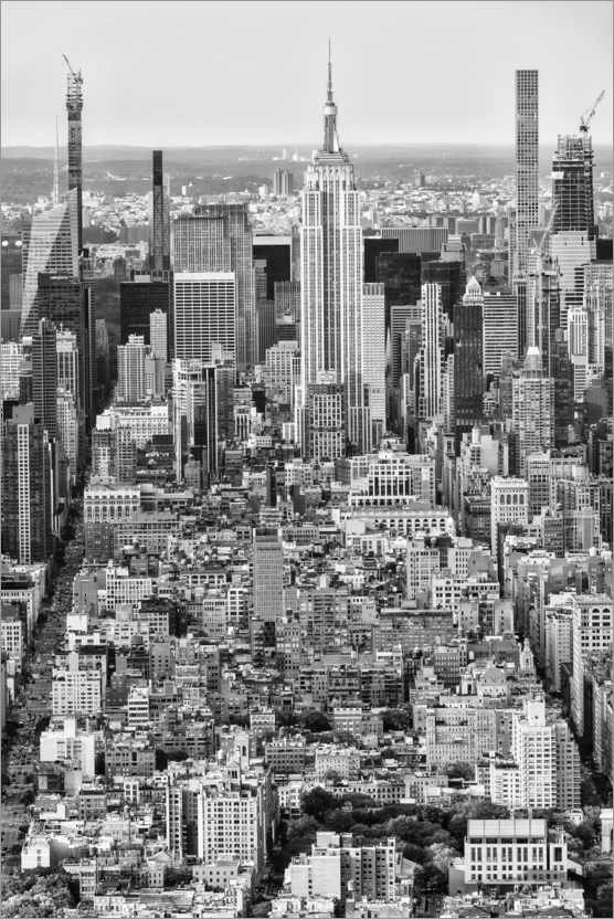 Poster Schwarzes Manhattan - das Empire State Building