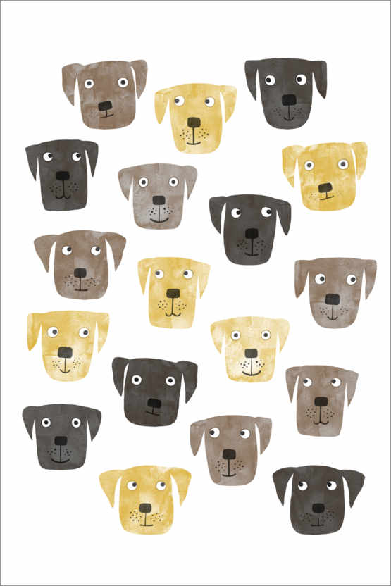 Poster Labrador- & Retriever-Hunde