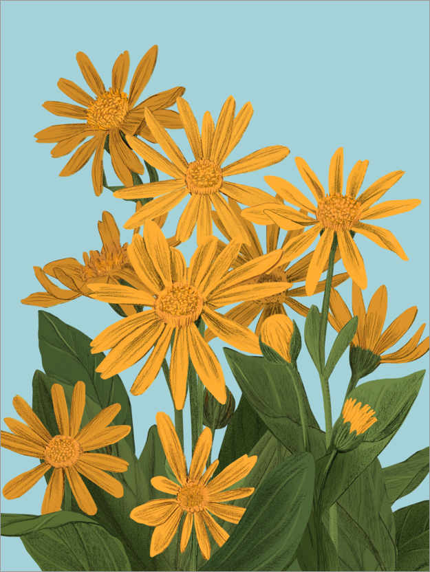 Poster Gelbe Blumen