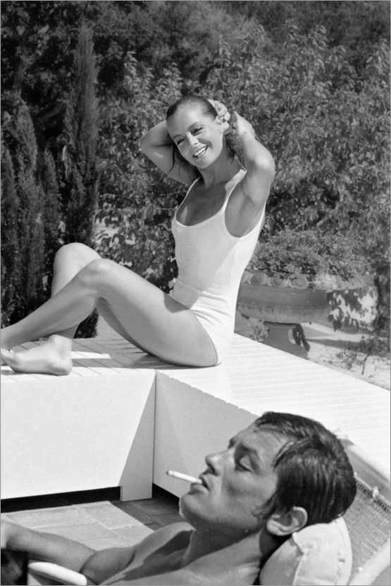 Poster Romy Schneider und Alain Delon, Der Swimmingpool, 1968