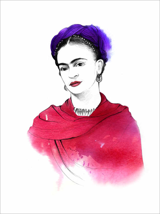 Poster Frida Kahlo Porträt
