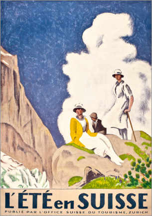 Acrylglasbild  L'ete en Suisse. Ein Poster des Schweizer Fremdenverkehrsamts. 1921. - Emil Cardinaux