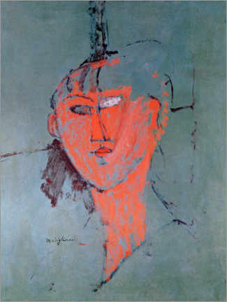 Amedeo Modigliani Frauenkopf Poster Kunstdruck Bild 50x40cm