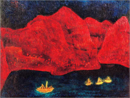 Acrylglasbild  Südliche Küste abends - Paul Klee
