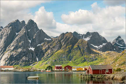 Poster Berglandschaft | Lofoten Inseln | Norwegen