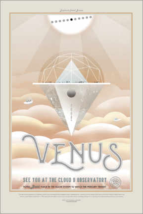 Poster  Retro Space Travel - Venus - NASA