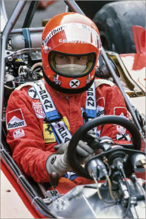 Poster Niki Lauda, Ferrari 312T, Italian GP, Monza 1975