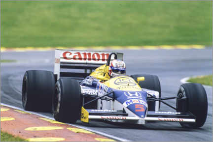 Poster Nigel Mansell, Williams FW11 Honda, British GP 1986