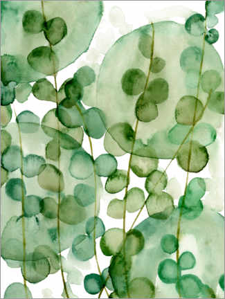 Leinwandbild  Transparente Aquarellblätter - Melissa Wang