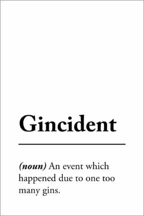 Poster Gincident Definition (Englisch)