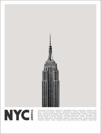 Poster Sehenswürdigkeiten in New York II
