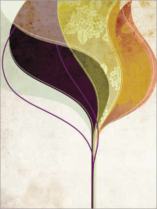 Poster Abstrakte Blätter II