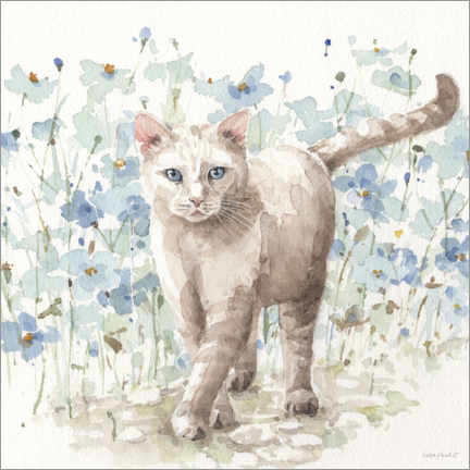 Poster Bohemian Blue Cat