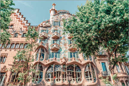 Acrylglasbild  Casa Batllo von Antoni Gaudi in Barcelona, Spanien - Radu Bercan
