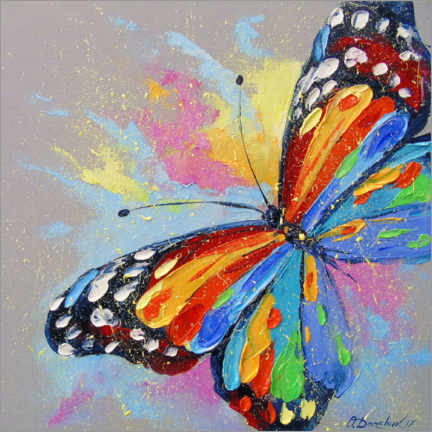 Poster Schmetterling im Flug