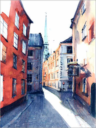 Poster Die Straßen von Stockholm