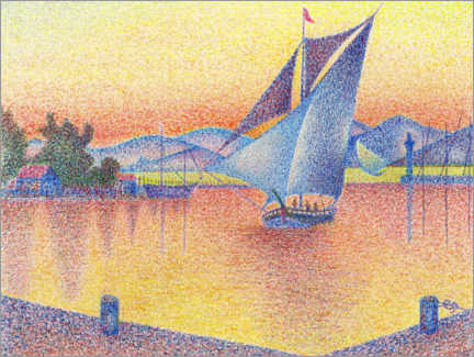 Leinwandbild  Hafen im Sonnenuntergang (Studie) - Paul Signac