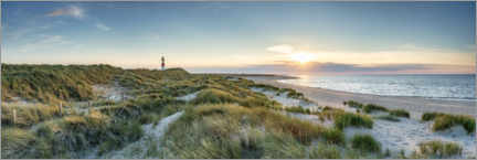 Poster Sonnenuntergang am Nordseestrand auf Sylt