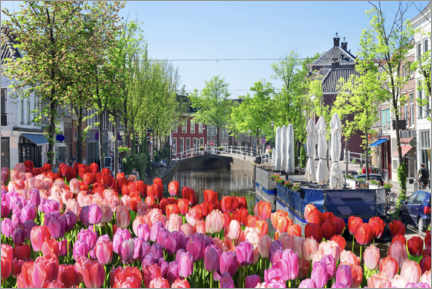 Poster Tulpenmeer in Amsterdam