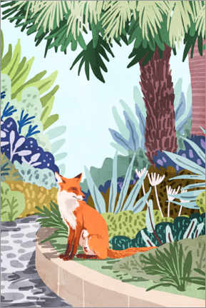 Poster Der Fuchs im Garten