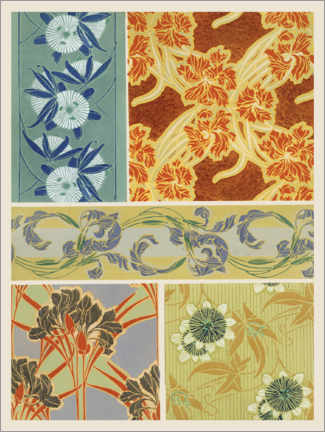 Acrylglasbild  Art Deco Blumen IX - Baxter Mill Archive