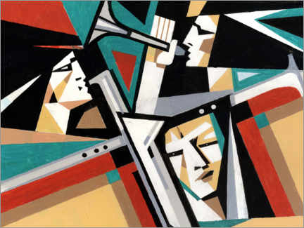 Acrylglasbild  Drei Musikerinnen - Anatoliy Chudinovskikh
